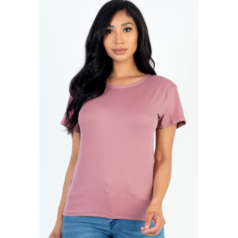 HackleBee | Women's Nostalgia Rose Basic Short Sleeve T-shirt Size S, M, L